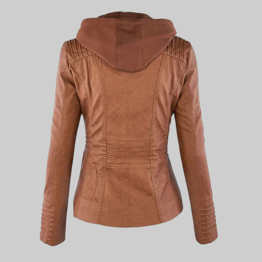 Роксана – Водоустойчива кожена яке за стил и защита