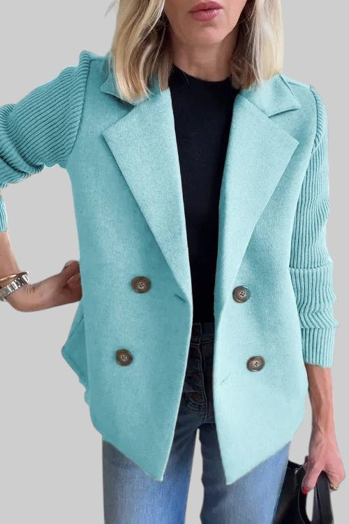 ВИОЛА - Стилно сако с уникални плетени ръкави