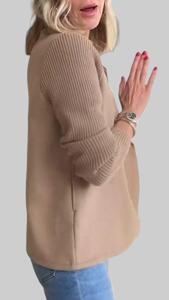 ВИОЛА - Стилно сако с уникални плетени ръкави