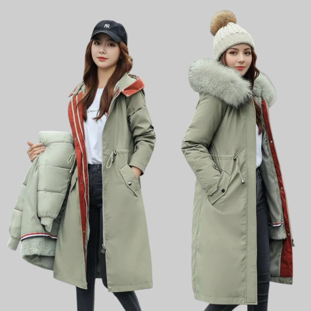 Ариел - Дамско зимно яке с качулка за комфорт и стил