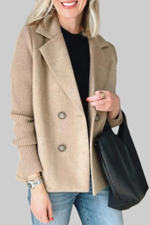 ВИОЛА - Стилно сако с уникални плетени ръкави