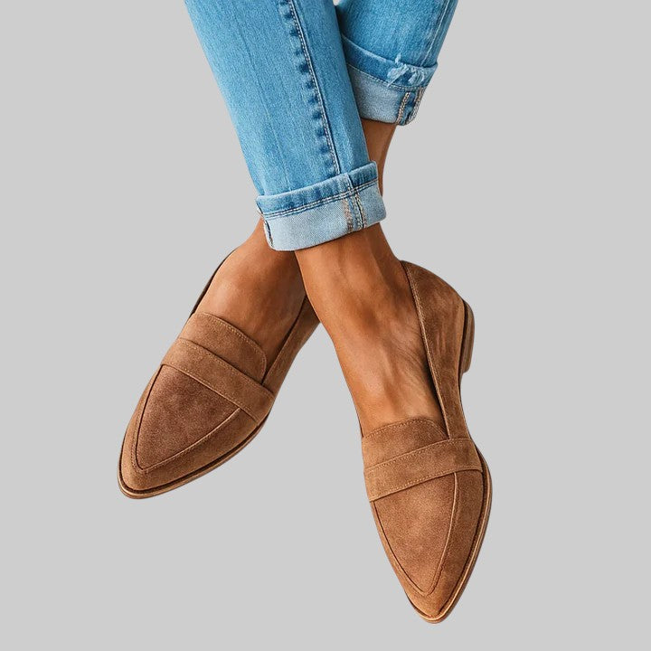 Ортопедични кожени мокасини Ягода за комфорт и поддръжка