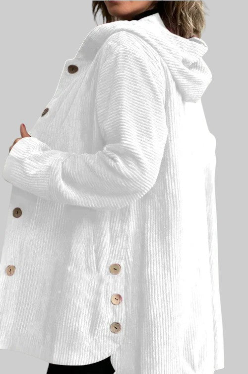 Андрея – Уютно велурено палто с качулка за комфорт и стил