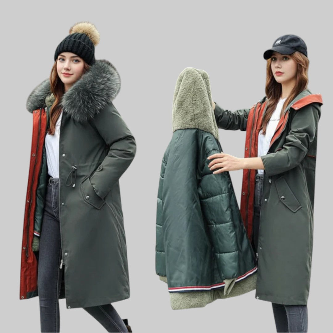 Ариел - Дамско зимно яке с качулка за комфорт и стил