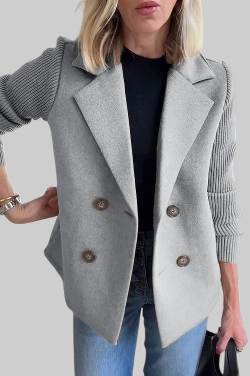 ВИОЛА - Стилно сако с уникални плетени ръкави