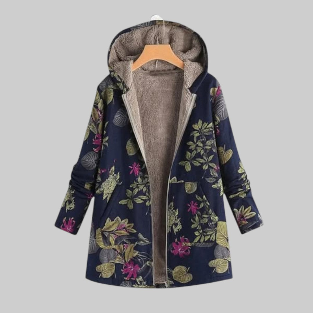 София - Елегантно флорално поларено яке за комфорт и стил
