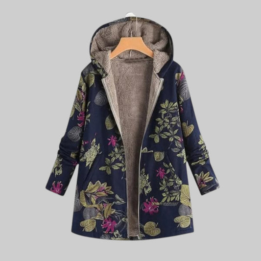 София - Елегантно флорално поларено яке за комфорт и стил