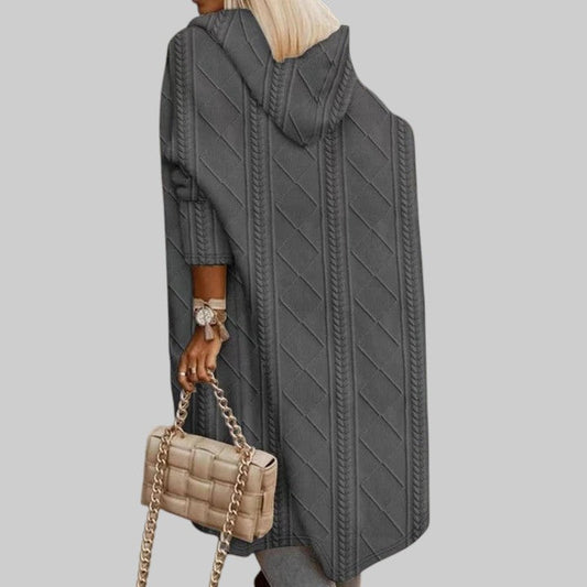 Йоана - Удължена жилетка с качулка за стил и комфорт