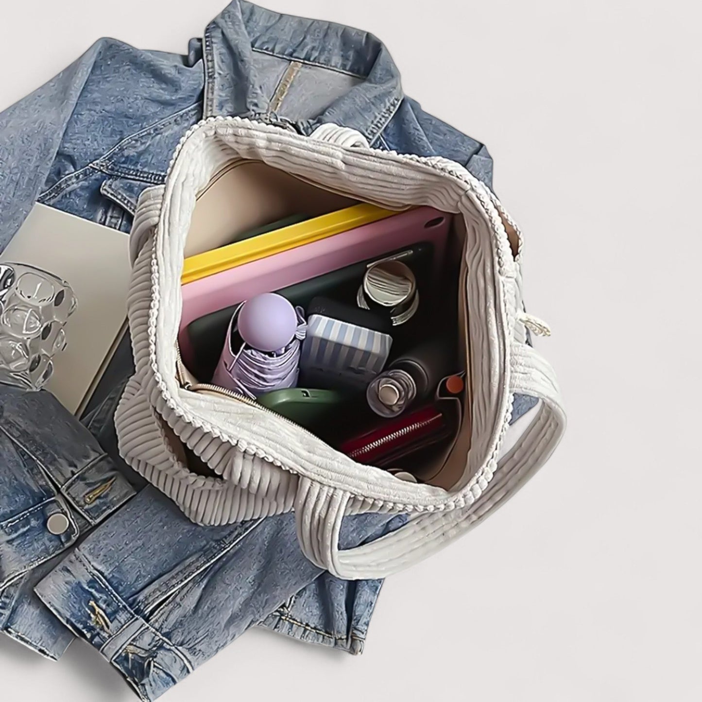 Оливия – Стилна велурена чанта за ежедневно носене