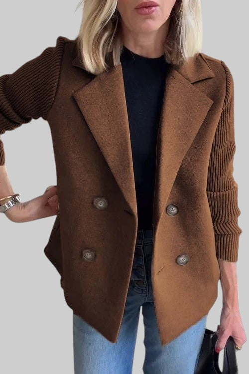 ВИОЛА - Стилно сако с уникални плетени ръкави