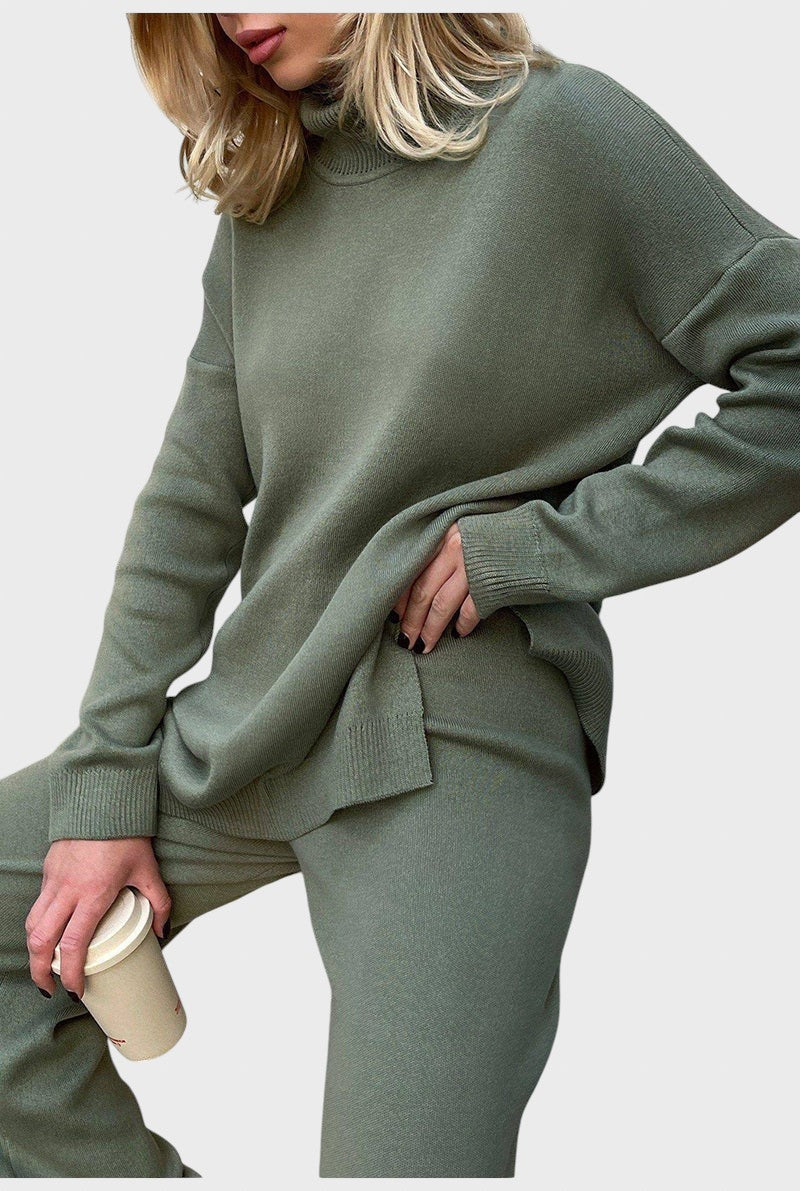 Елеонора™ - Удобен оувърсайз пуловер с поло яка