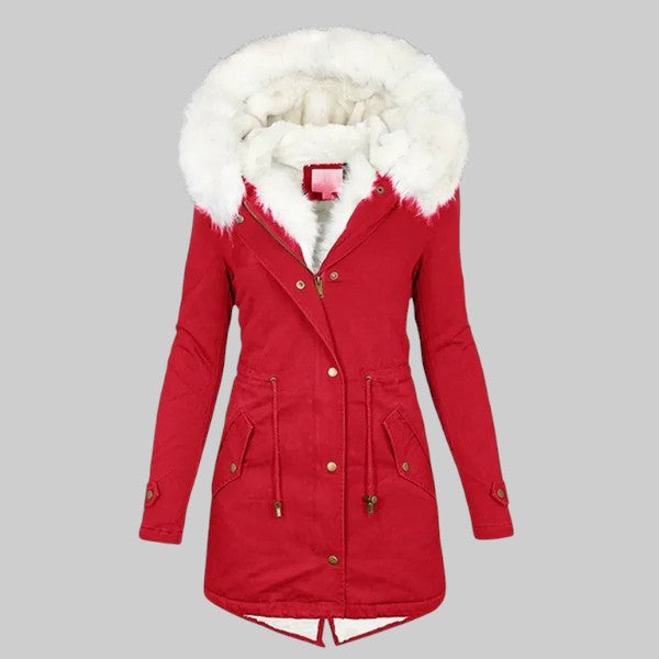 Ленка - Зимно палто с топла изкуствена кожа