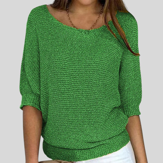 Виктория™ - Удобен ежедневен пуловер с кръгло деколте