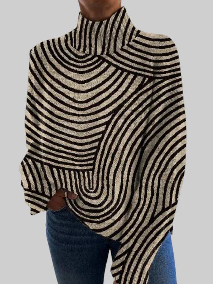 Владимира - Винтидж пуловер с уникален ръчно рисуван принт