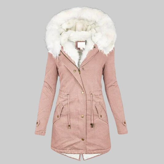 Ленка - Зимно палто с топла изкуствена кожа