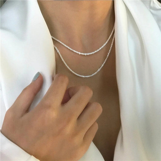 Сребърно колие „Звездна светлина“