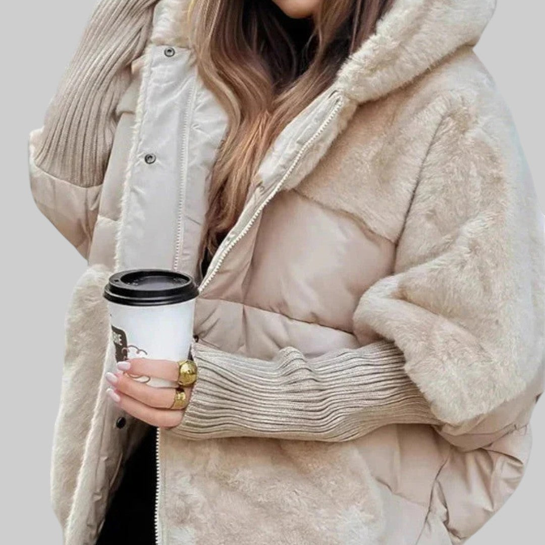 Дагмара - Удобно пухено яке с качулка за топлина