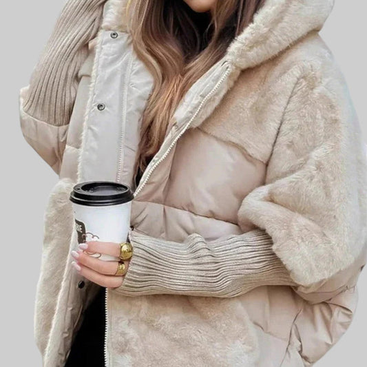 Дагмара - Удобно пухено яке с качулка за топлина